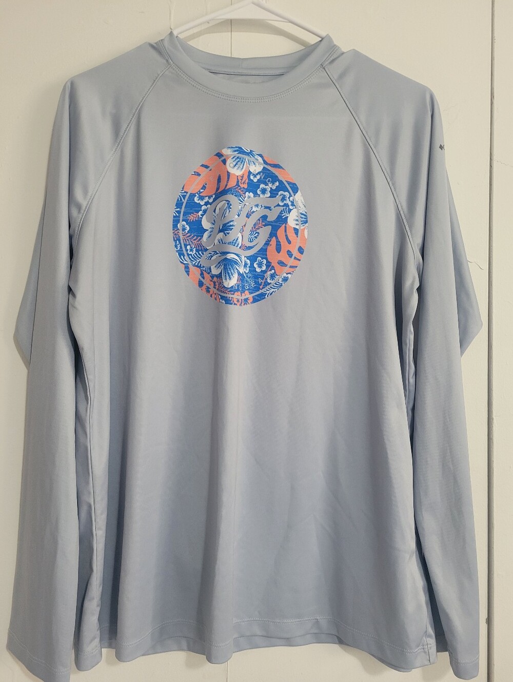Women's Gray Long-Sleeve PFG Shirt with Graphic